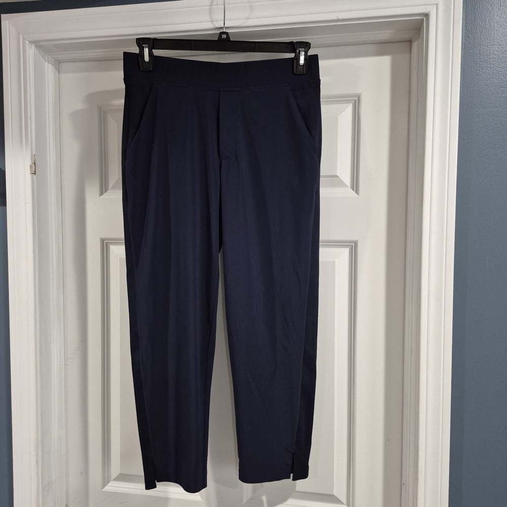 Athleta Pants Womens 8P Navy Brooklyn Ankle Mid Rise Travel Office Stretch